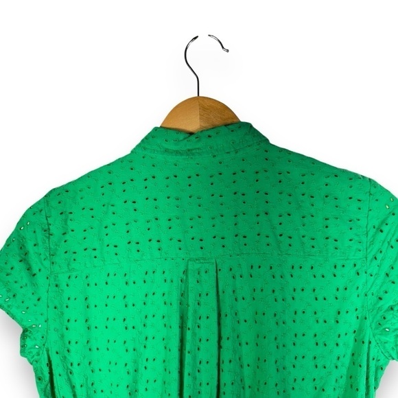 4 for $40 SALE! J Crew Mercantile Eyelet Tie-Front Dress, Apple Green, Size S - Picture 13 of 15